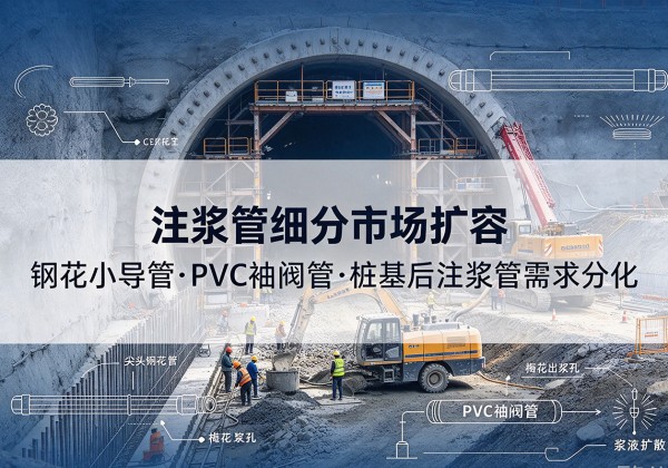 长葛注浆管细分市场扩容，隧道钢花小导管、PVC 袖阀管、桩基后注浆管需求分化